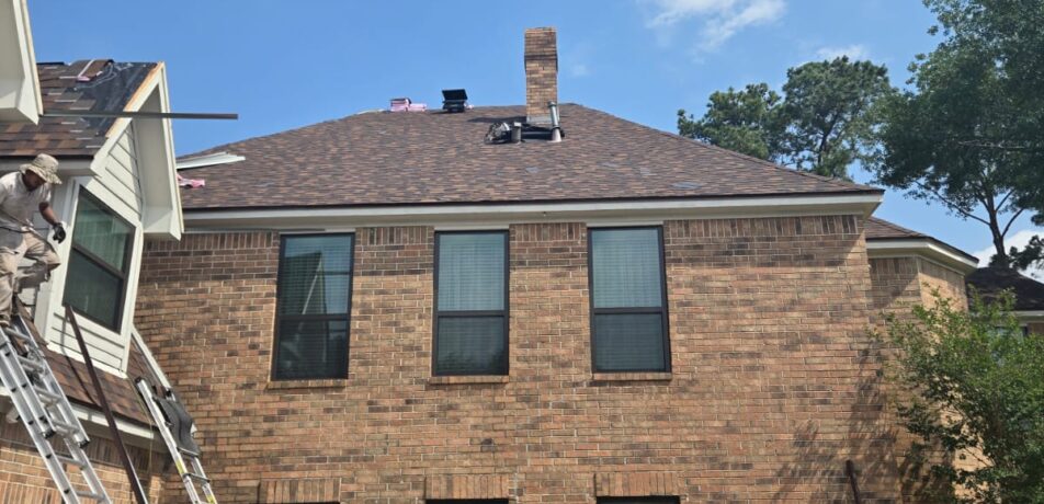 Large luxury home in Spring TX before roof replacement
